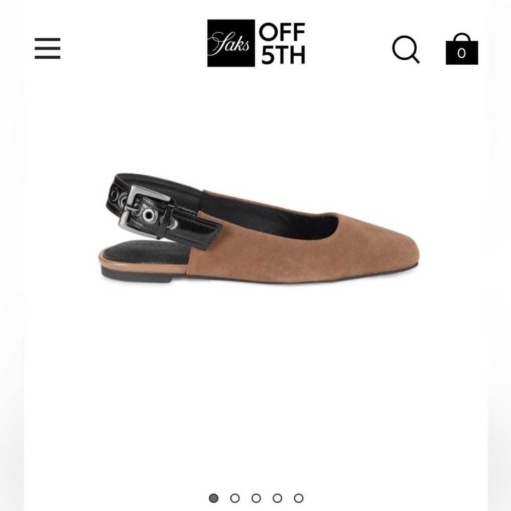 Brown Suede Slingback Flats